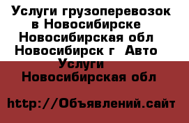 Услуги грузоперевозок в Новосибирске - Новосибирская обл., Новосибирск г. Авто » Услуги   . Новосибирская обл.